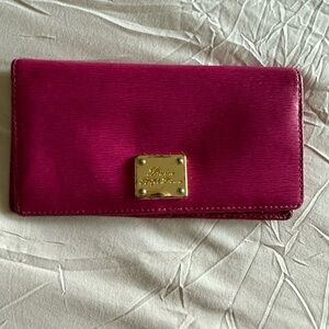 Polo by Ralph Lauren Fuchsia Wallet with Gold Accents